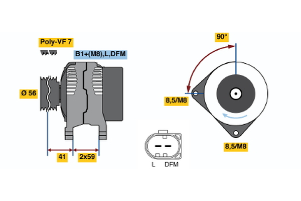 Alternátor BOSCH 0 986 047 450